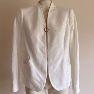 DKNY Ivory Blazer Medium Full zip NWT$119